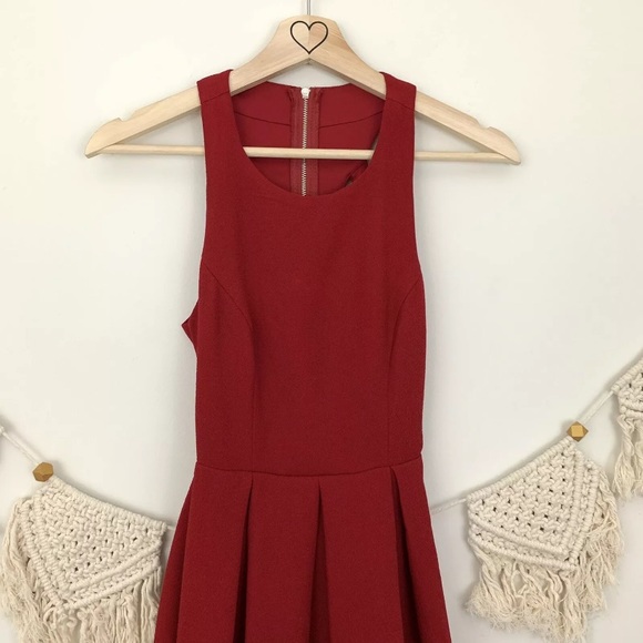 Lulus Test Drive Open Back Strappy Red Pleated Dress - Picture 4 of 8